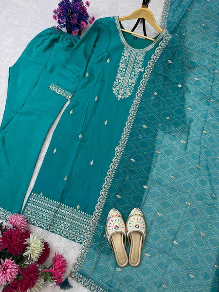 Chinon RIN212 7028 Suits & Dresses Wholesale Ladies Suits Printed Suits Palazzo Suit