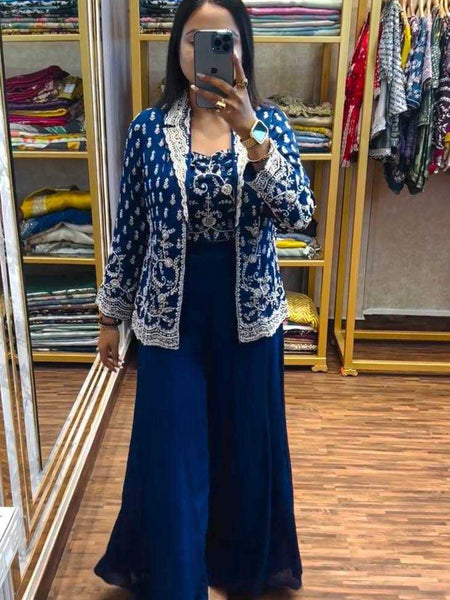 Chinon RIN215 1105 Suits & Dresses Wholesale Ladies Suits Indo Western Dresses Embroidery Suits Handwork Suits