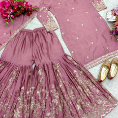 Chinon Silk KESH481 CHISUMMER COLLECTION 4 Suits & Dresses Wholesale Ladies Suits Sharara Salwar Suits Embroidery Suits