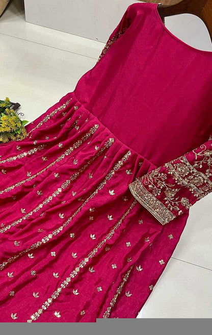 Chinon Silk KESH492 1328 Gowns Wholesale Fancy Gowns Embroidery Gowns Anarkali Gown Wedding Gown
