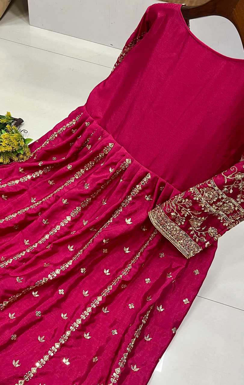 Chinon Silk KESH492 1328 Gowns Wholesale Fancy Gowns Embroidery Gowns Anarkali Gown Wedding Gown