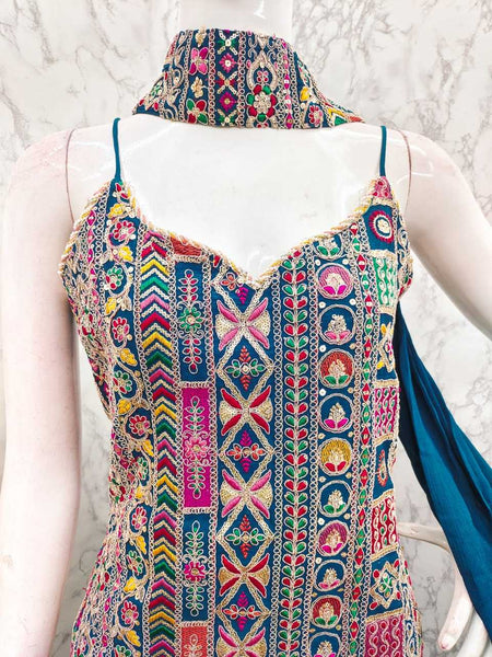 Chinon Silk RIN131 008 Suits & Dresses Wholesale Ladies Suits Zari Work Suit Embroidered Suits Party Wear Dresses