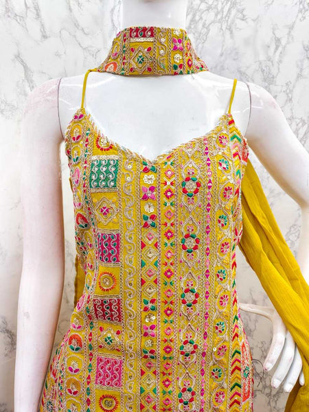 Chinon Silk RIN131 008 Suits & Dresses Wholesale Ladies Suits Zari Work Suit Embroidered Suits Party Wear Dresses