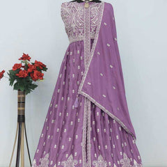 Chinon Silk RIN131 10136 Suits & Dresses Wholesale Ladies Suits Embroidery Suits Wedding Suits