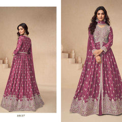 Chinon Silk RIN131 10136 Suits & Dresses Wholesale Ladies Suits Embroidery Suits Wedding Suits