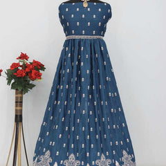 Chinon Silk RIN131 10136 Suits & Dresses Wholesale Ladies Suits Embroidery Suits Wedding Suits