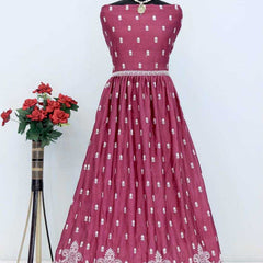 Chinon Silk RIN131 10136 Suits & Dresses Wholesale Ladies Suits Embroidery Suits Wedding Suits