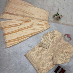 Chinon Silk RIN162 -5837 Suits & Dresses Wedding Collections Festive Collections Wholesale Sharara Salwar Suits Mehendi Outfits Holi Collections Eid Collections