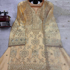 Chinon Silk RIN162 -5837 Suits & Dresses Wedding Collections Festive Collections Wholesale Sharara Salwar Suits Mehendi Outfits Holi Collections Eid Collections