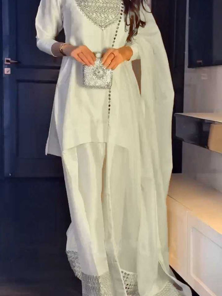 Chinon Silk RIN162 5870 Suits & Dresses Wholesale Ladies Suits Kashmiri Suits Palazzo Suit