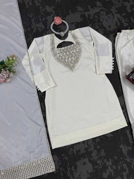 Chinon Silk RIN162 5870 Suits & Dresses Wholesale Ladies Suits Kashmiri Suits Palazzo Suit