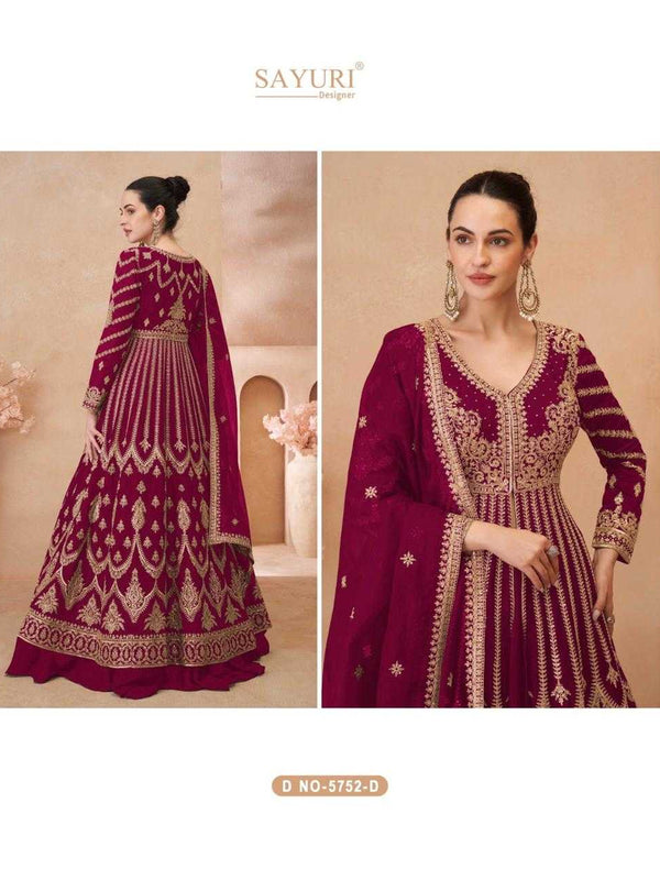 Chinon Silk RIN184 SAYURI DESIGNER-NAARI Lehengas Wedding Collections Festive Collections Wholesale Designer Lehenga Silk Lehenga Embroidered Lehenga