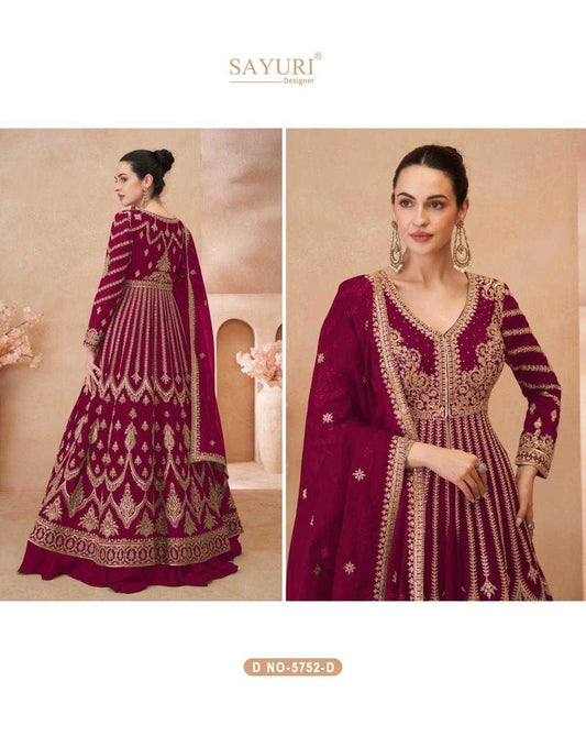 Chinon Silk RIN184 SAYURI DESIGNER-NAARI Lehengas Wedding Collections Festive Collections Wholesale Designer Lehenga Silk Lehenga Embroidered Lehenga