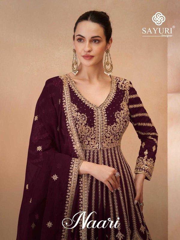 Chinon Silk RIN184 SAYURI DESIGNER-NAARI Lehengas Wedding Collections Festive Collections Wholesale Designer Lehenga Silk Lehenga Embroidered Lehenga