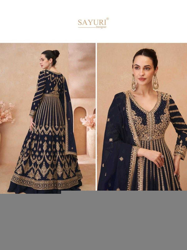 Chinon Silk RIN184 SAYURI DESIGNER-NAARI Lehengas Wedding Collections Festive Collections Wholesale Designer Lehenga Silk Lehenga Embroidered Lehenga