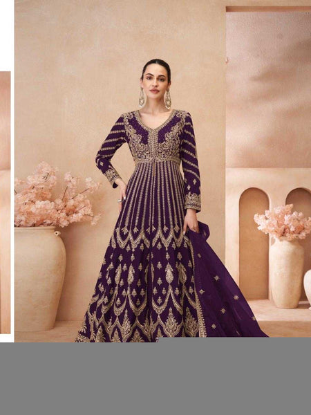 Chinon Silk RIN184 SAYURI DESIGNER-NAARI Lehengas Wedding Collections Festive Collections Wholesale Designer Lehenga Silk Lehenga Embroidered Lehenga