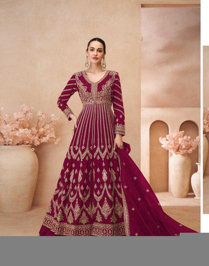 Chinon Silk RIN184 SAYURI DESIGNER-NAARI Lehengas Wedding Collections Festive Collections Wholesale Designer Lehenga Silk Lehenga Embroidered Lehenga