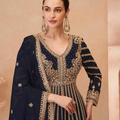 Chinon Silk RIN184 SAYURI DESIGNER-NAARI Lehengas Wedding Collections Festive Collections Wholesale Designer Lehenga Silk Lehenga Embroidered Lehenga