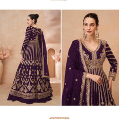 Chinon Silk RIN184 SAYURI DESIGNER-NAARI Lehengas Wedding Collections Festive Collections Wholesale Designer Lehenga Silk Lehenga Embroidered Lehenga