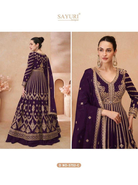 Chinon Silk RIN184 SAYURI DESIGNER-NAARI Lehengas Wedding Collections Festive Collections Wholesale Designer Lehenga Silk Lehenga Embroidered Lehenga