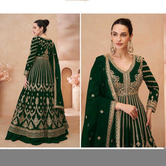 Chinon Silk RIN184 SAYURI DESIGNER-NAARI Lehengas Wedding Collections Festive Collections Wholesale Designer Lehenga Silk Lehenga Embroidered Lehenga