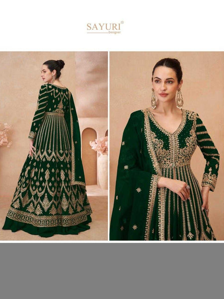 Chinon Silk RIN184 SAYURI DESIGNER-NAARI Lehengas Wedding Collections Festive Collections Wholesale Designer Lehenga Silk Lehenga Embroidered Lehenga