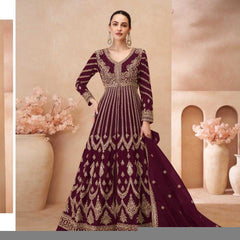 Chinon Silk RIN184 SAYURI DESIGNER-NAARI Lehengas Wedding Collections Festive Collections Wholesale Designer Lehenga Silk Lehenga Embroidered Lehenga