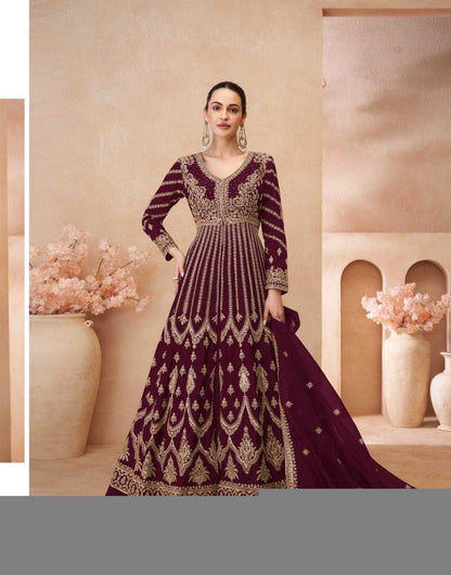 Chinon Silk RIN184 SAYURI DESIGNER-NAARI Lehengas Wedding Collections Festive Collections Wholesale Designer Lehenga Silk Lehenga Embroidered Lehenga