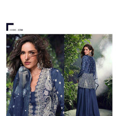 Chinon Silk RIN184 SHIVANI Suits & Dresses Wedding Collections Festive Collections Wholesale Embroidery Suits Palazzo Suit Georgette Suit