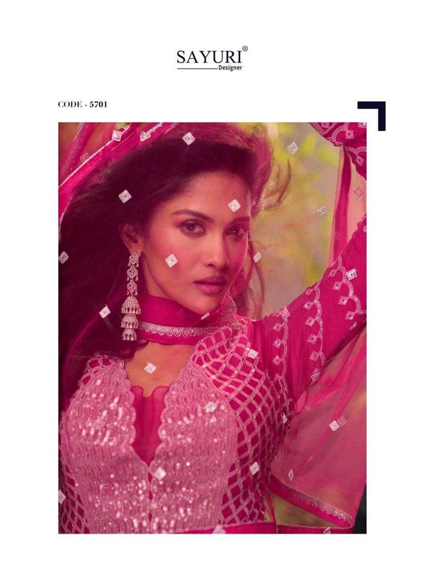 Chinon Silk RIN184 SHIVANI Suits & Dresses Wedding Collections Festive Collections Wholesale Embroidery Suits Palazzo Suit Georgette Suit