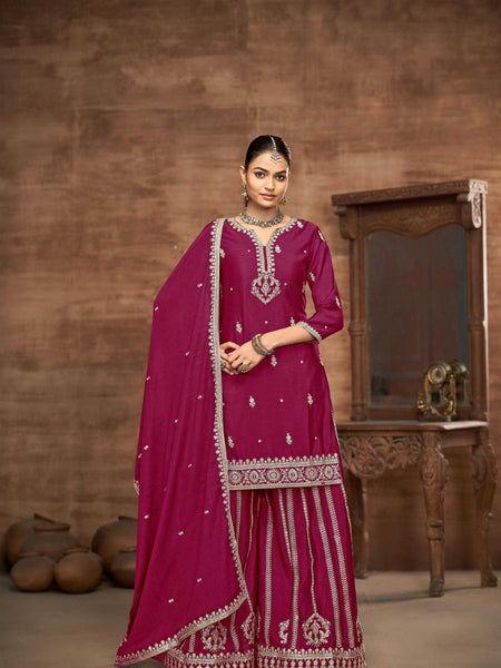 Chinon Silk RIN197 4605 Suits & Dresses Wedding Collections Festive Collections Wholesale Ladies Salwar Suits Bridal Suits Silk Suits