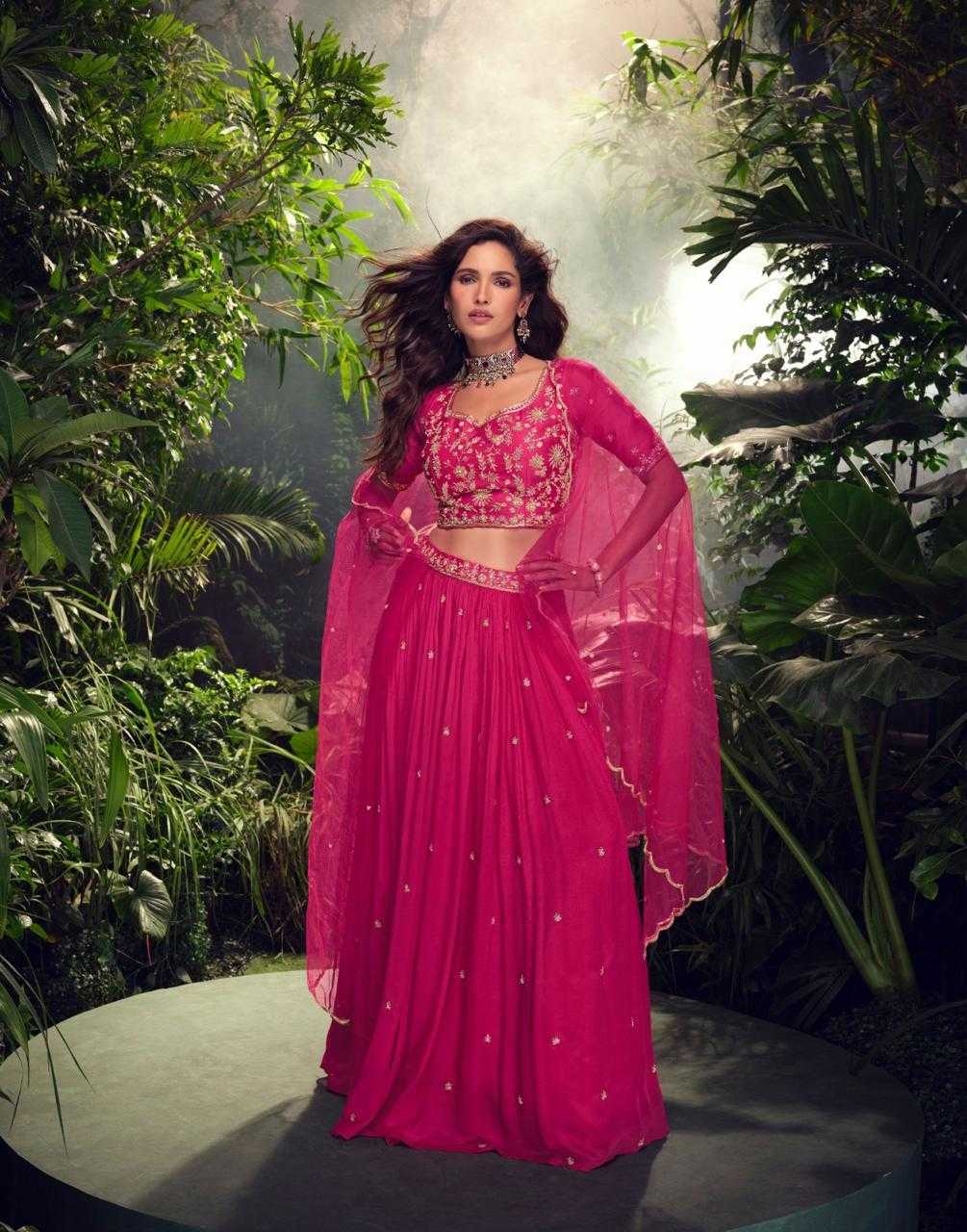 Chinon Silk RIN197 APURVA-5735 Lehengas Wedding Collections Festive Collections Wholesale Designer Lehenga Silk Lehenga Embroidered Lehenga