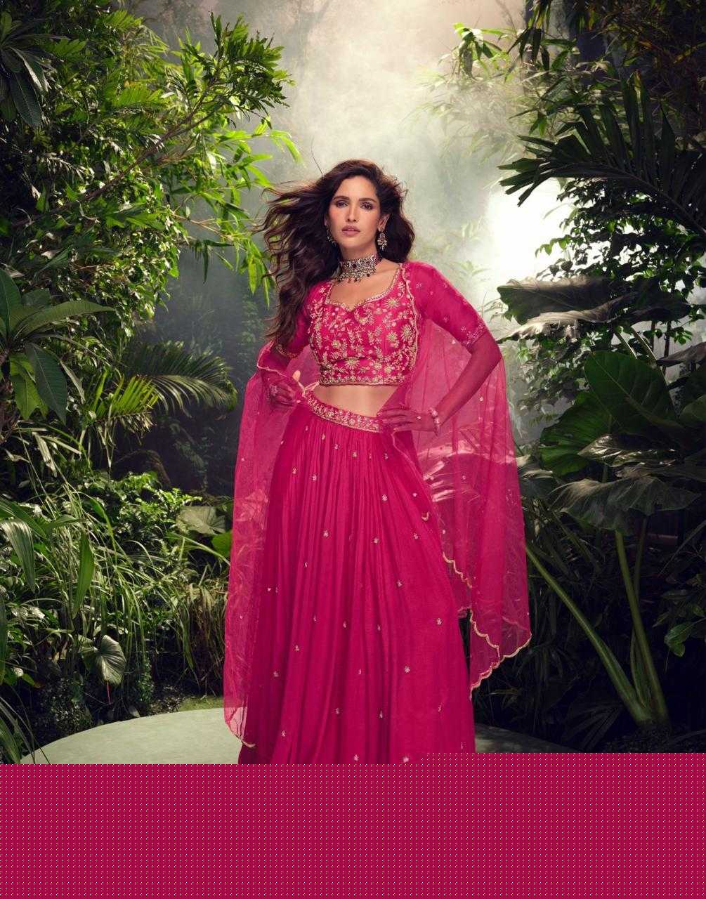 Chinon Silk RIN197 APURVA-5735 Lehengas Wedding Collections Festive Collections Wholesale Designer Lehenga Silk Lehenga Embroidered Lehenga