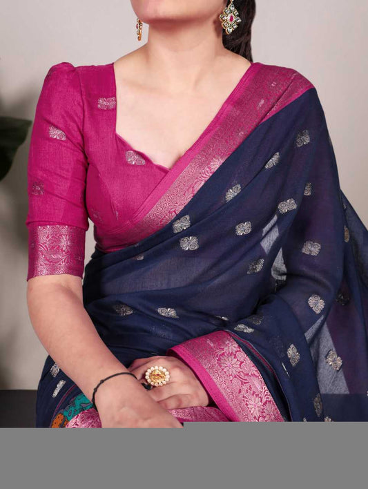 Cotton KESH134 7031 Sarees Wholesale Jacquard Saree Printed Cotton Saree Cotton Sarees