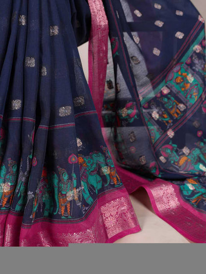 Cotton KESH134 7031 Sarees Wholesale Jacquard Saree Printed Cotton Saree Cotton Sarees