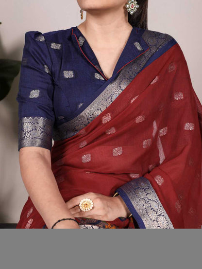Cotton KESH134 7031 Sarees Wholesale Jacquard Saree Printed Cotton Saree Cotton Sarees