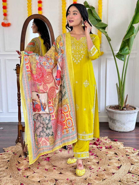 Cotton KESH495 Gotapati Suits & Dresses Wholesale Ladies Suits Printed Suits Embroidery Suits