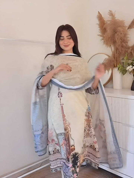 Cotton KESH495 Heavy Muslin Suits & Dresses Wholesale Ladies Suits Palazzo Suit Handwork Suits