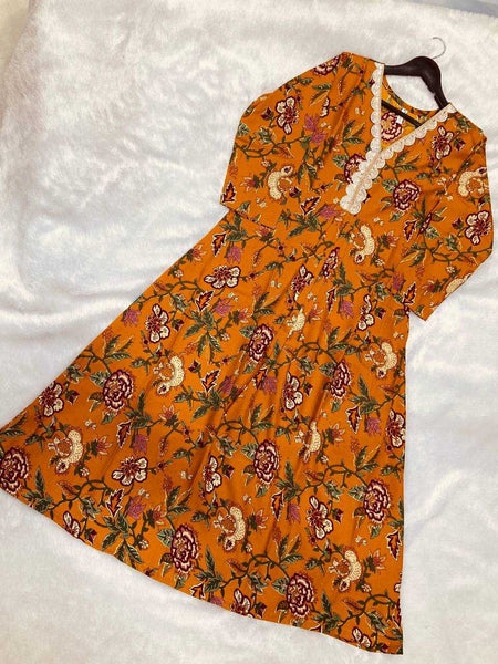 Cotton RIN188 Saanvika 3Peice Set Gowns Wholesale Printed Gowns Anarkali Gown Long Gowns