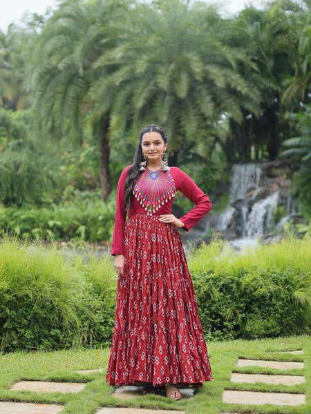 Cotton RIN197 Designer Printed Gown Gowns Wholesale Printed Gowns Anarkali Gown Party Gowns Long Gowns