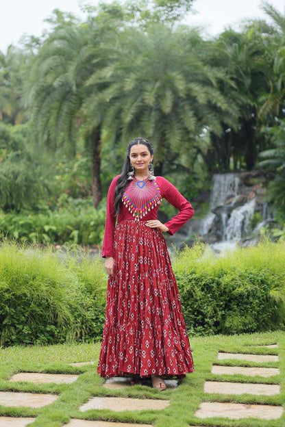 Cotton RIN197 Designer Printed Gown Gowns Wholesale Printed Gowns Anarkali Gown Party Gowns Long Gowns