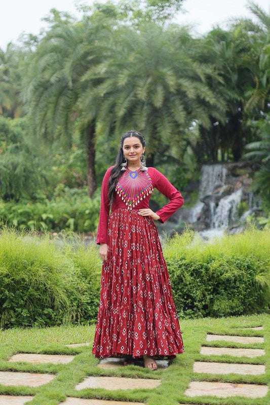 Cotton RIN197 Designer Printed Gown Gowns Wholesale Printed Gowns Anarkali Gown Party Gowns Long Gowns