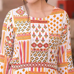 Cotton RIN207 3088 Gowns Wholesale Printed Gowns Fancy Gowns Long Gowns