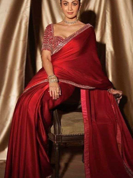 Crepe Silk RIN106 71 Bollywood Collections Wholesale Shilpa Shetty Sarees