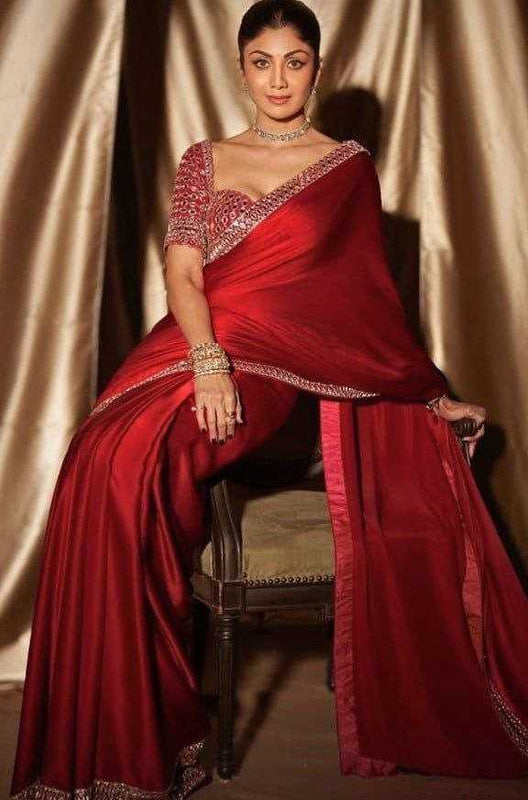 Crepe Silk RIN106 71 Bollywood Collections Wholesale Shilpa Shetty Sarees