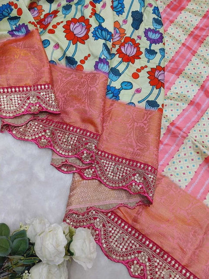 Dola Silk RIN171 - 434 Sarees Silk Sarees Wedding Collections Wholesale Printed Sarees Dola Silk Sarees Reception Outfits