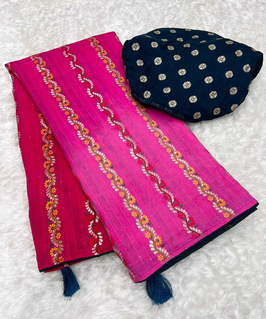 Dola Silk RIN199 SMH50 Silk Sarees Wholesale Dola Silk Sarees Soft Silk Sarees Designer Silk Sarees
