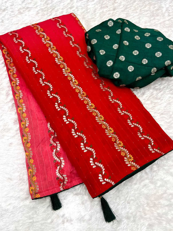 Dola Silk RIN199 SMH50 Silk Sarees Wholesale Dola Silk Sarees Soft Silk Sarees Designer Silk Sarees