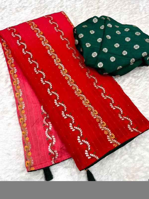 Dola Silk RIN199 SMH50 Silk Sarees Wholesale Dola Silk Sarees Soft Silk Sarees Designer Silk Sarees