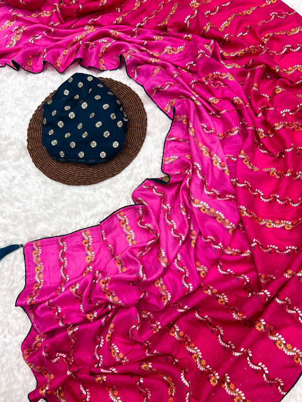 Dola Silk RIN199 SMH50 Silk Sarees Wholesale Dola Silk Sarees Soft Silk Sarees Designer Silk Sarees